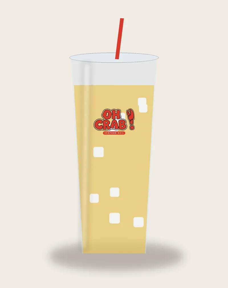 16 oz OH CRAB! cup of lemonade with ice
